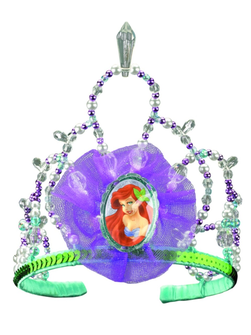 Disney The Little Mermaid Costume Fairy Princess Ariel Queen Teal Blue Tiara